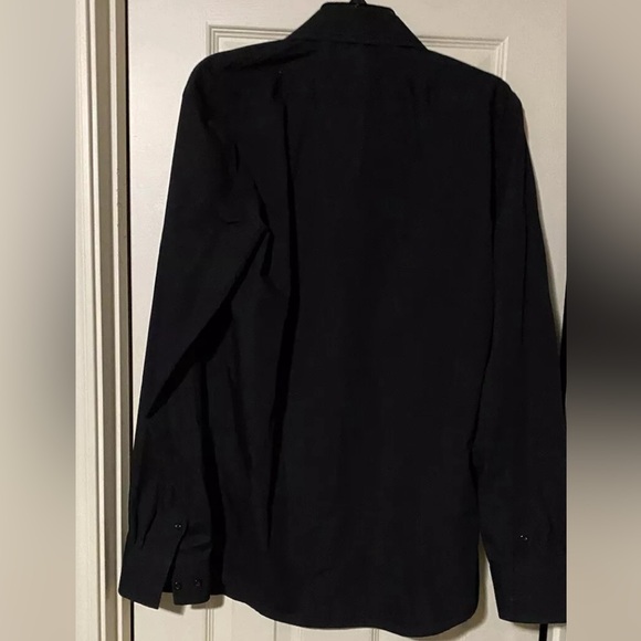 Luxton Men’s Dress Shirt Black Slim Fit Large 16/16.5, 36-37 Long Sleeve - Picture 2 of 7